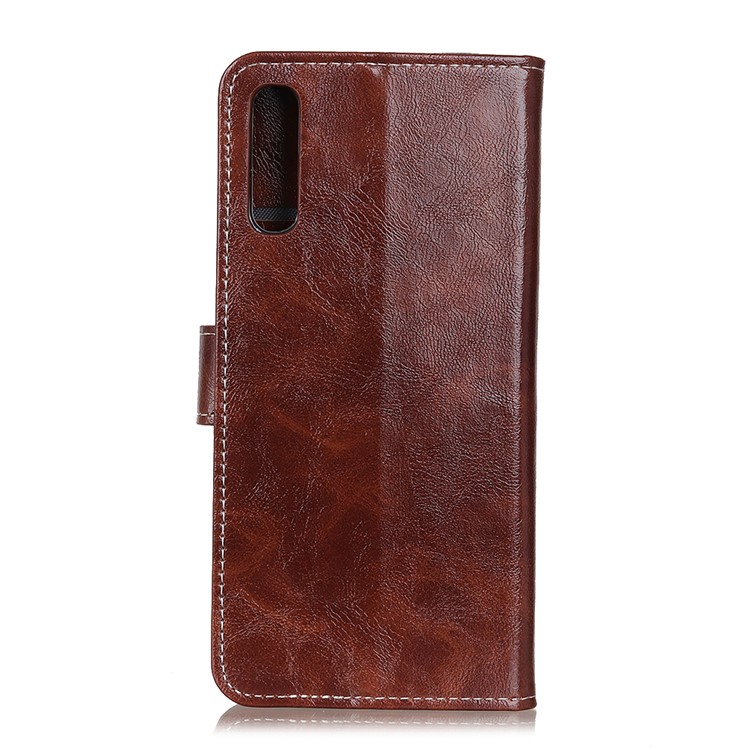 Crazy Horse Leather Wallet Stand Case for Xiaomi Mi 9 Pro 5G / Mi 9 Pro - Brown-3