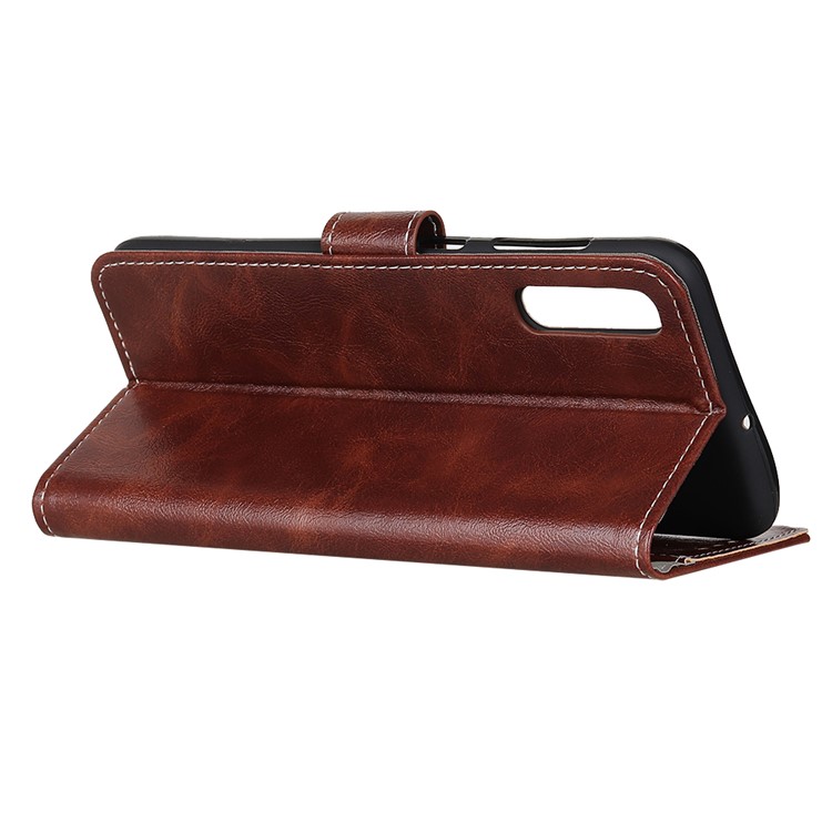 Crazy Horse Leather Wallet Stand Case for Xiaomi Mi 9 Pro 5G / Mi 9 Pro - Brown-4