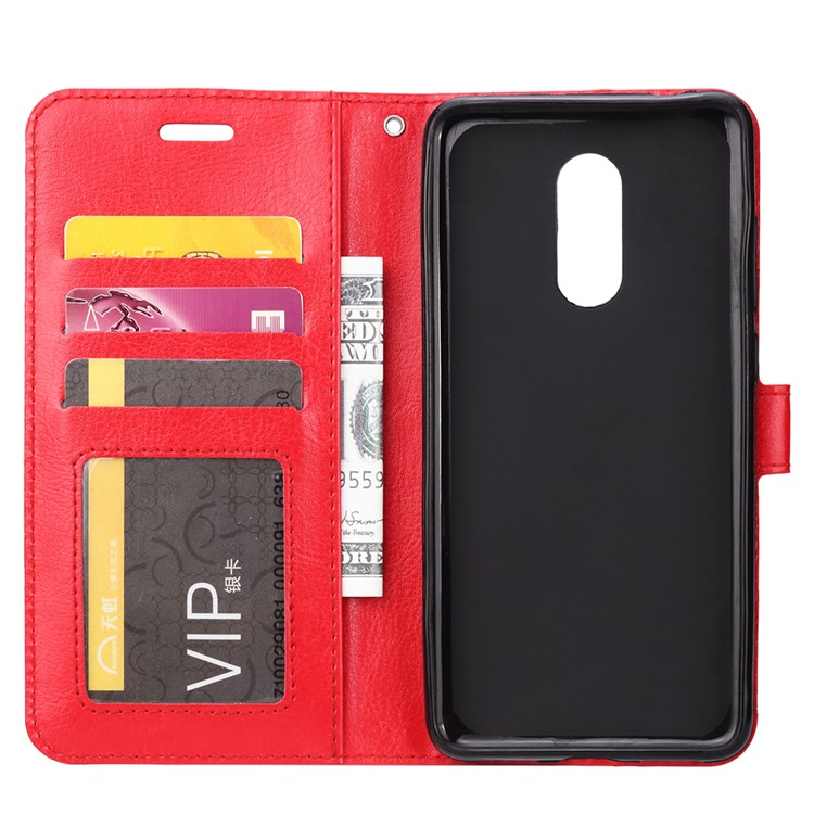Crazy Horse Wallet Leather Phone Case Cover for Xiaomi Redmi 8 - Red-4