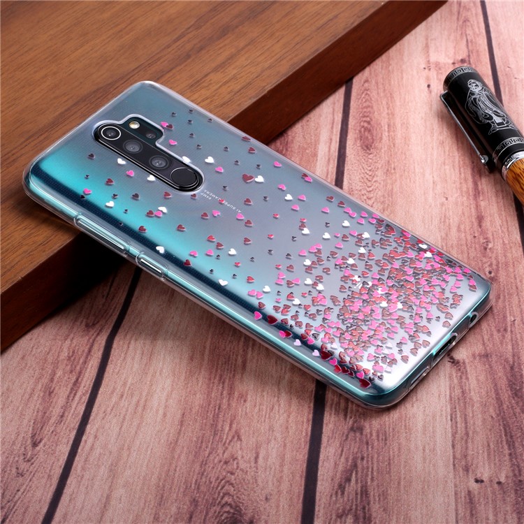 Pattern Printing TPU Back Shell for Xiaomi Redmi Note 8 Pro - Love Hearts-6