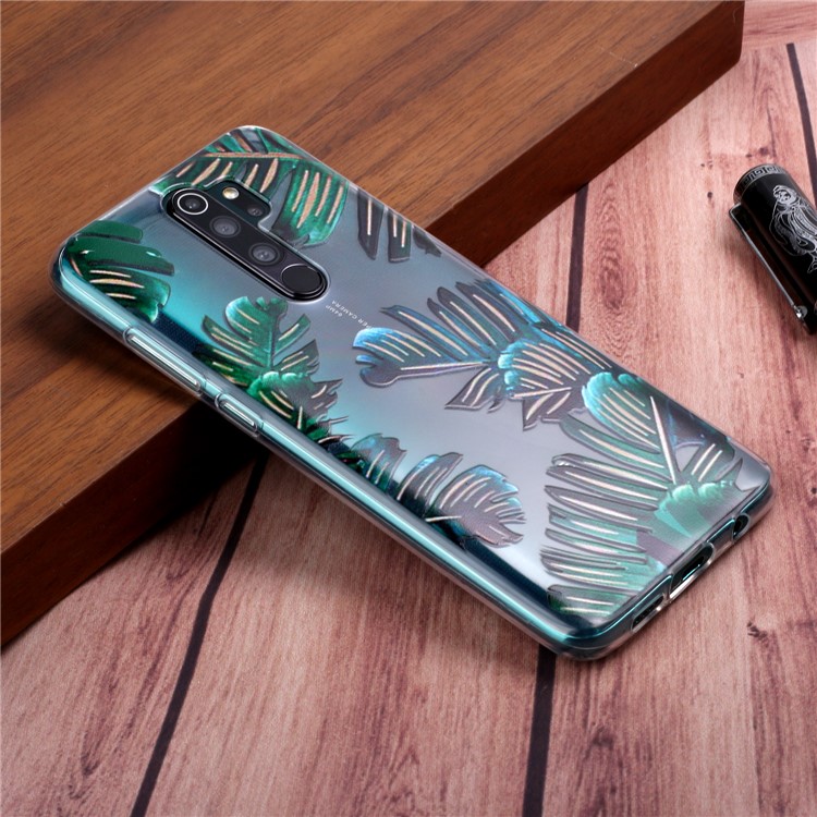 Pattern Printing TPU Back Shell for Xiaomi Redmi Note 8 Pro - Banana Leaves-1