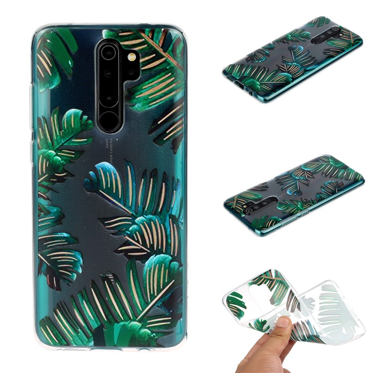 Pattern Printing TPU Back Shell for Xiaomi Redmi Note 8 Pro - Banana Leaves-2