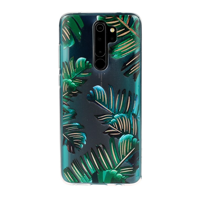Pattern Printing TPU Back Shell for Xiaomi Redmi Note 8 Pro - Banana Leaves-3