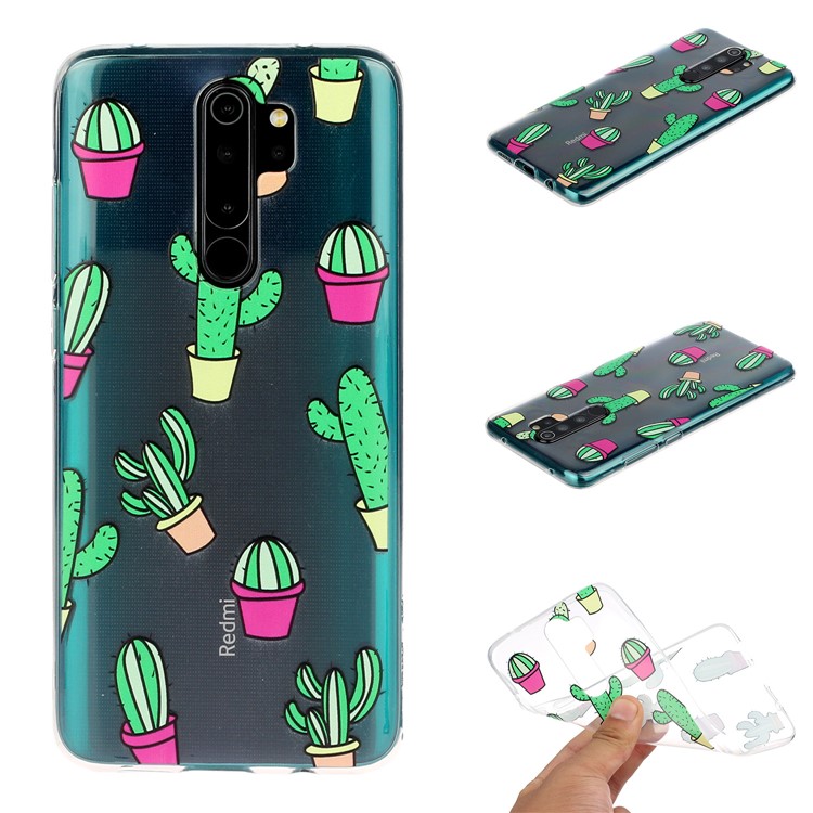 Pattern Printing TPU Back Shell for Xiaomi Redmi Note 8 Pro - Cactus-1