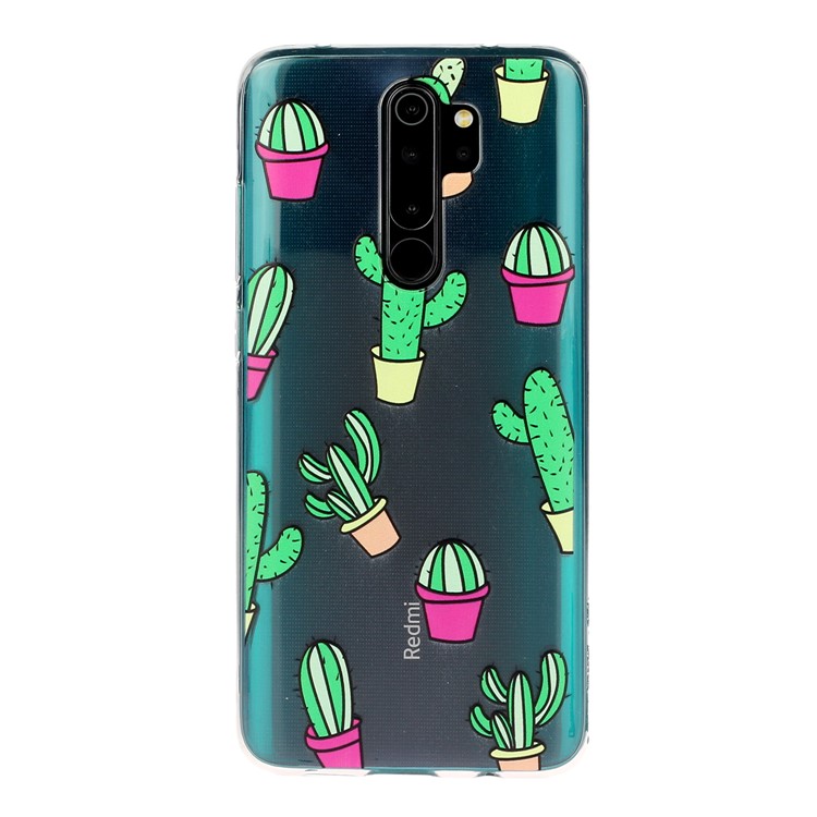 Pattern Printing TPU Back Shell for Xiaomi Redmi Note 8 Pro - Cactus-2