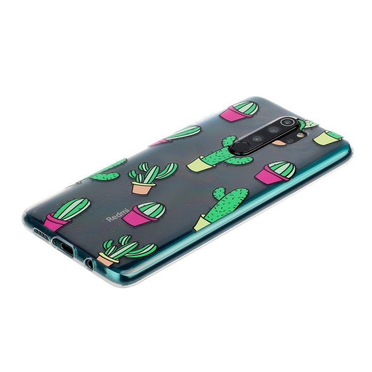 Pattern Printing TPU Back Shell for Xiaomi Redmi Note 8 Pro - Cactus-3