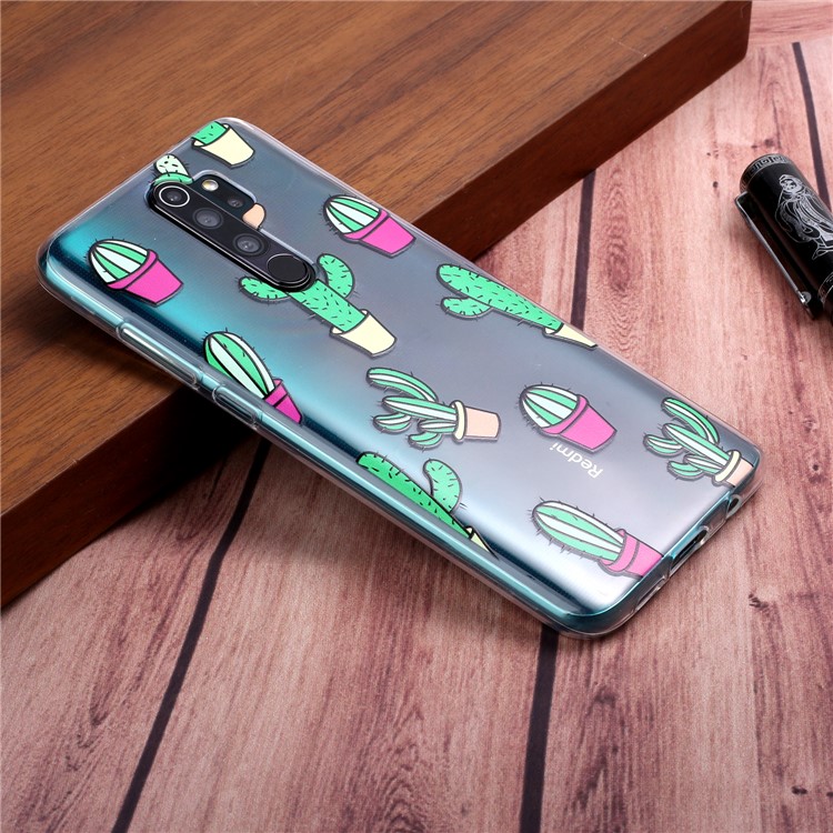 Pattern Printing TPU Back Shell for Xiaomi Redmi Note 8 Pro - Cactus-6