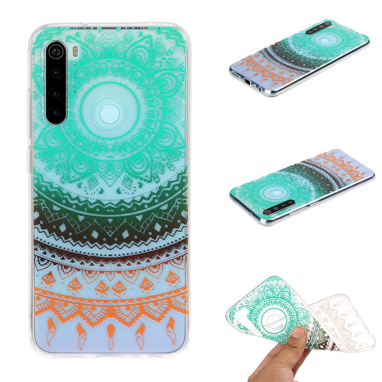 Pattern Printing TPU Back Case for Xiaomi Redmi Note 8 - Colorful Malanda Flower-1