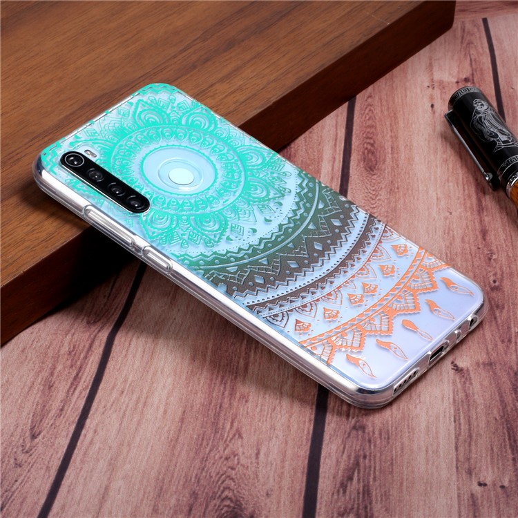 Pattern Printing TPU Back Case for Xiaomi Redmi Note 8 - Colorful Malanda Flower-6