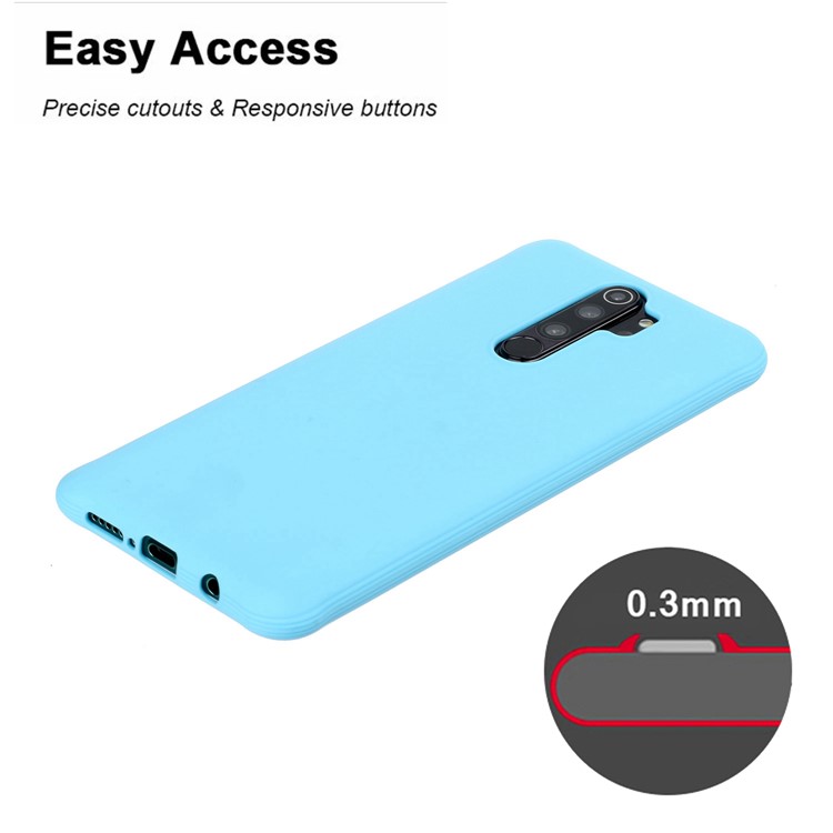 shockproof Pure Color Soft Matte TPU Phone Cover for Xiaomi Redmi Note 8 Pro - Baby Blue-2