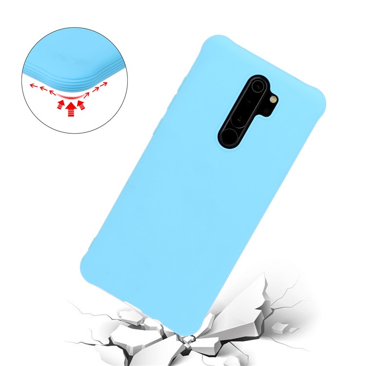 shockproof Pure Color Soft Matte TPU Phone Cover for Xiaomi Redmi Note 8 Pro - Baby Blue-4