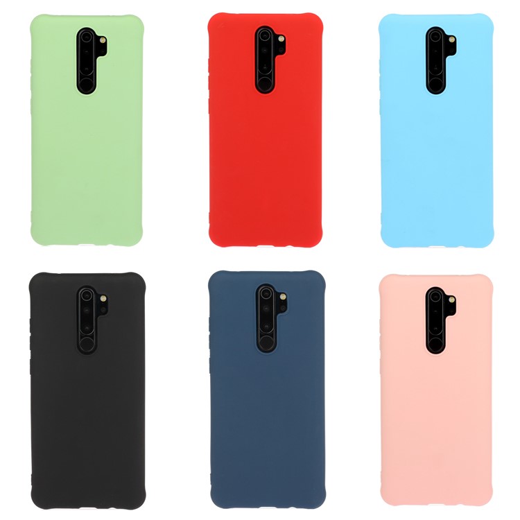 shockproof Pure Color Soft Matte TPU Phone Cover for Xiaomi Redmi Note 8 Pro - Baby Blue-6