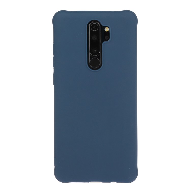 shockproof Pure Color Soft Matte TPU Phone Cover for Xiaomi Redmi Note 8 Pro - Dark Blue-1