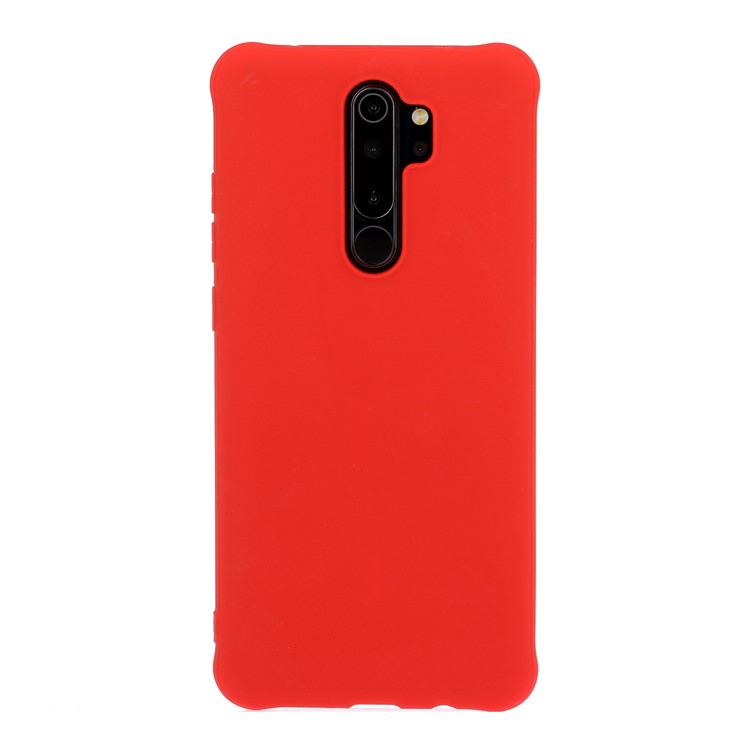 shockproof Pure Color Soft Matte TPU Phone Cover for Xiaomi Redmi Note 8 Pro - Red-1