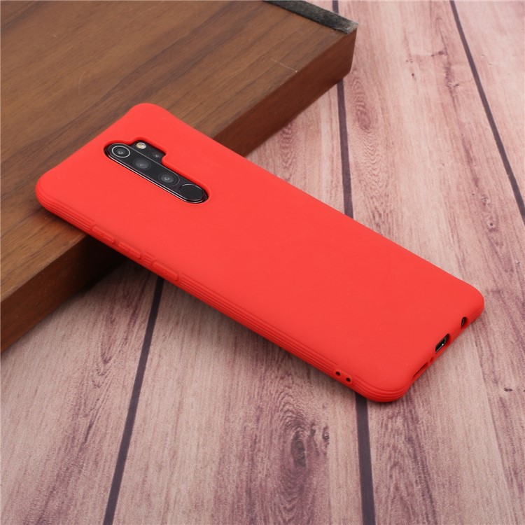 shockproof Pure Color Soft Matte TPU Phone Cover for Xiaomi Redmi Note 8 Pro - Red-5