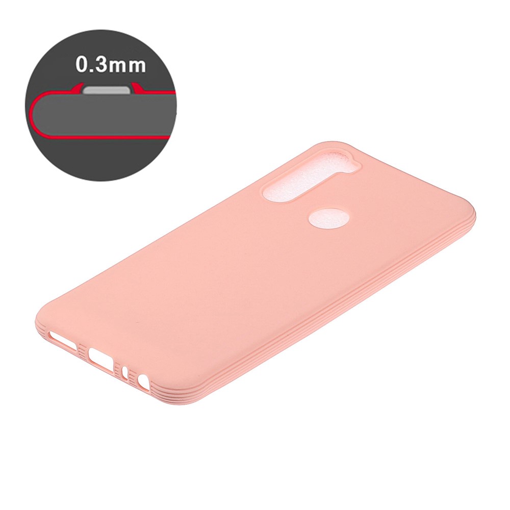 Color Puro a Prueba de Choque Matte TPU TPU Carcasa de Carcasa Para Xiaomi Redmi Nota 8 - Rosado-4