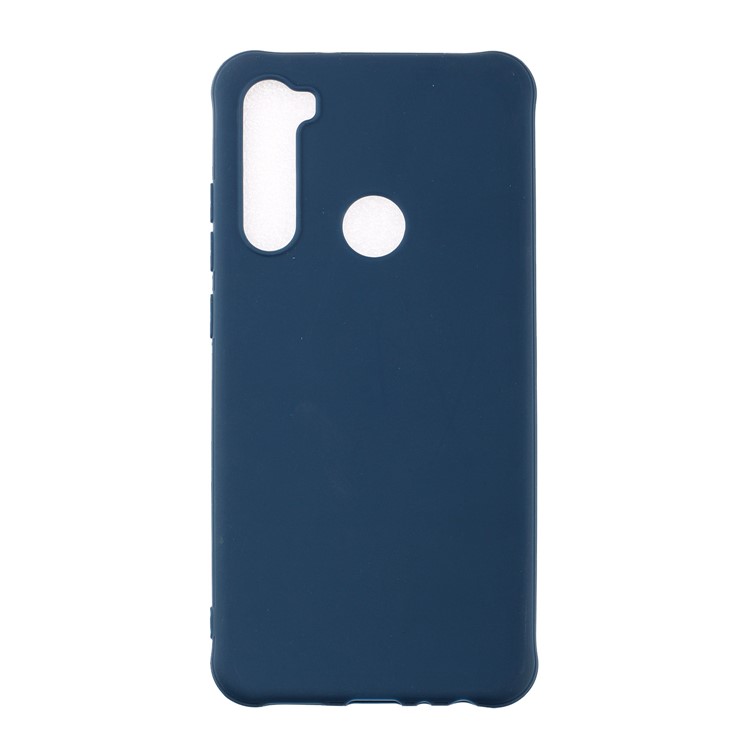 Shockproof Pure Color Matte TPU Phone Shell Casing for Xiaomi Redmi Note 8 - Dark Blue-1