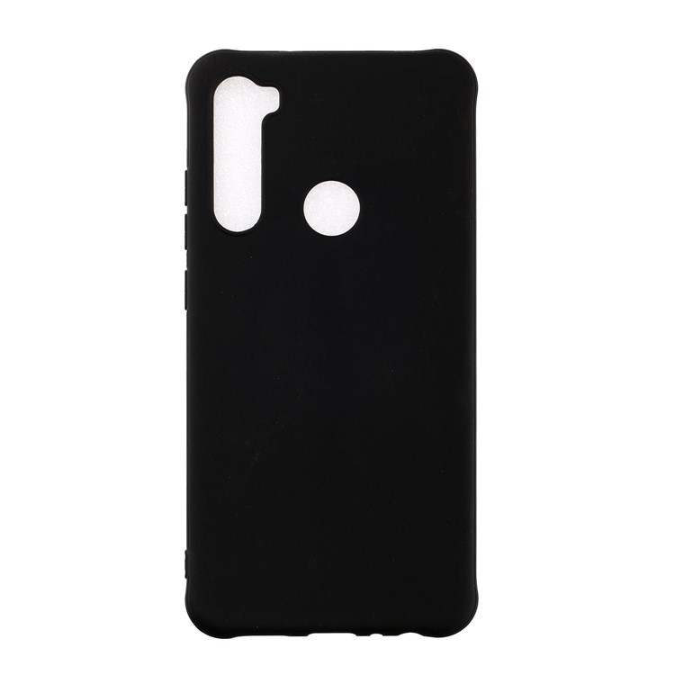 Shockproof Pure Color Matte TPU Phone Shell Casing for Xiaomi Redmi Note 8 - Black-1