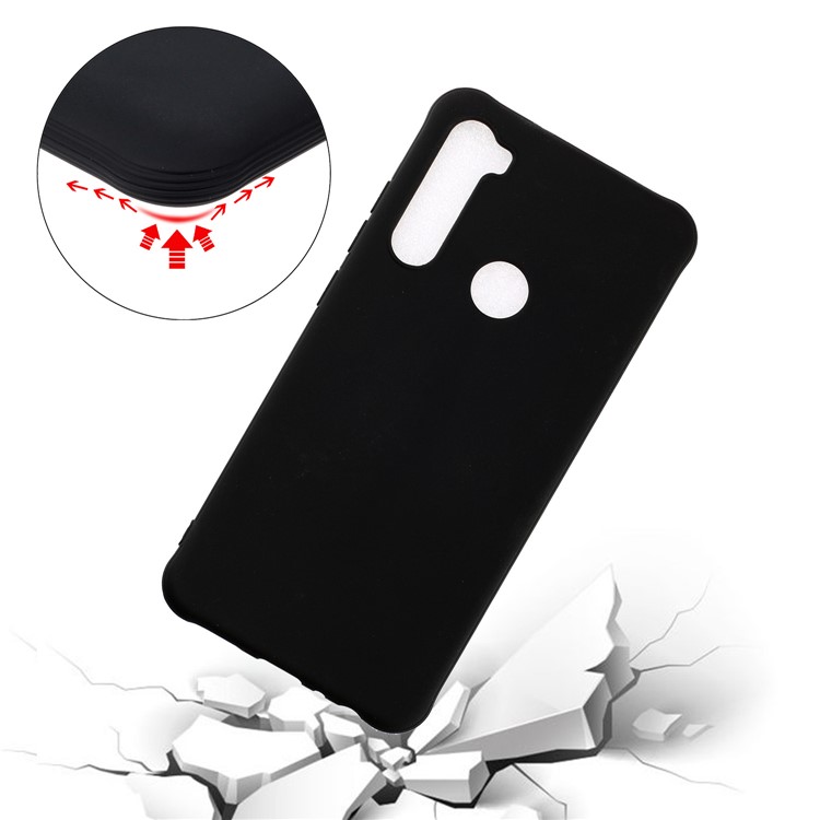 Shockproof Pure Color Matte TPU Phone Shell Casing for Xiaomi Redmi Note 8 - Black-2