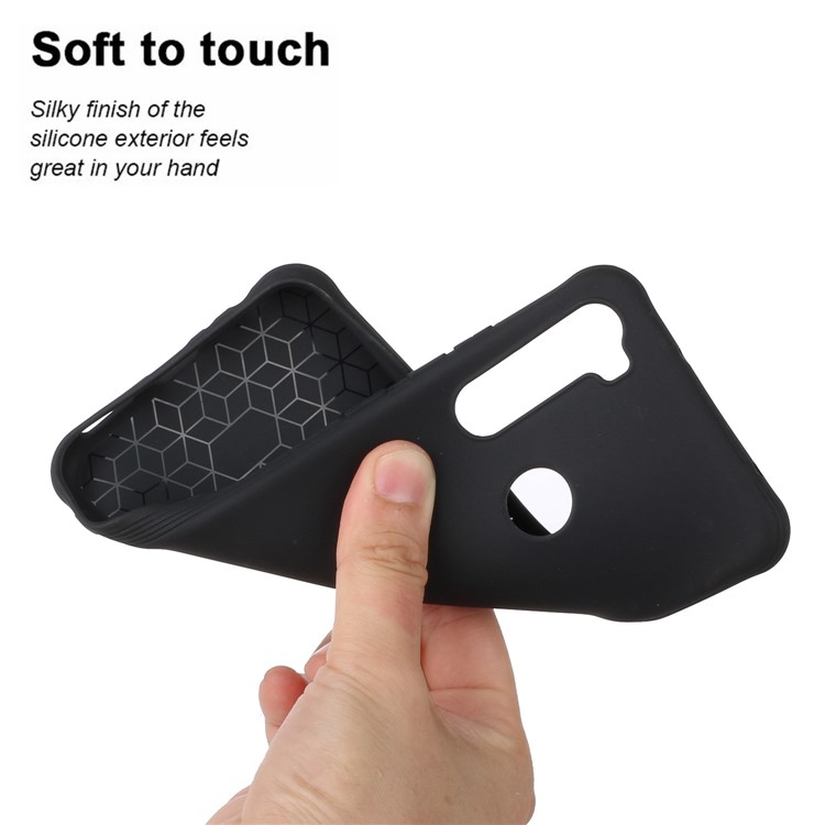 Shockproof Pure Color Matte TPU Phone Shell Casing for Xiaomi Redmi Note 8 - Black-3