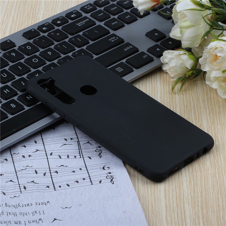 Shockproof Pure Color Matte TPU Phone Shell Casing for Xiaomi Redmi Note 8 - Black-5