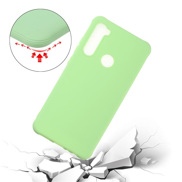 Shockproof Pure Color Matte TPU Phone Shell Casing for Xiaomi Redmi Note 8 - Green-2