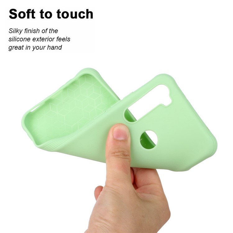 Shockproof Pure Color Matte TPU Phone Shell Casing for Xiaomi Redmi Note 8 - Green-3
