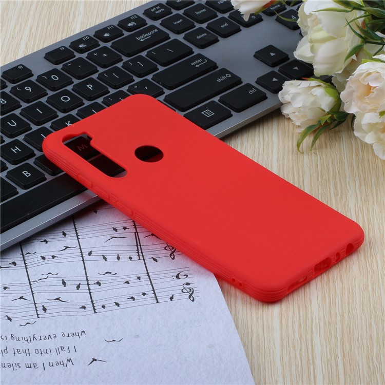 Color Puro a Prueba de Choque Matte TPU TPU Carcasa de Carcasa Para Xiaomi Redmi Nota 8 - Rojo