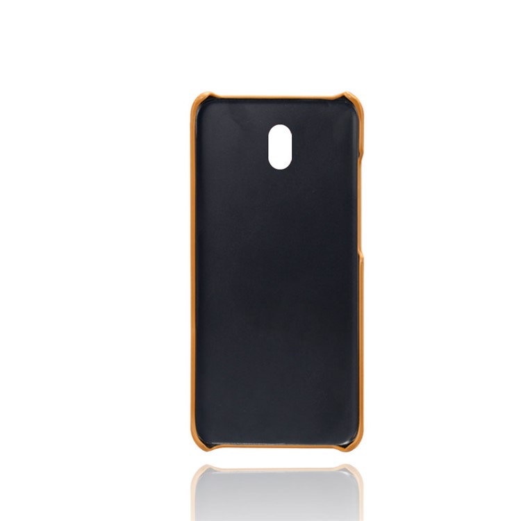 KSQ Double Card Slots PU Leather Coated Hard PC Case for Xiaomi Redmi 8A - Orange-3