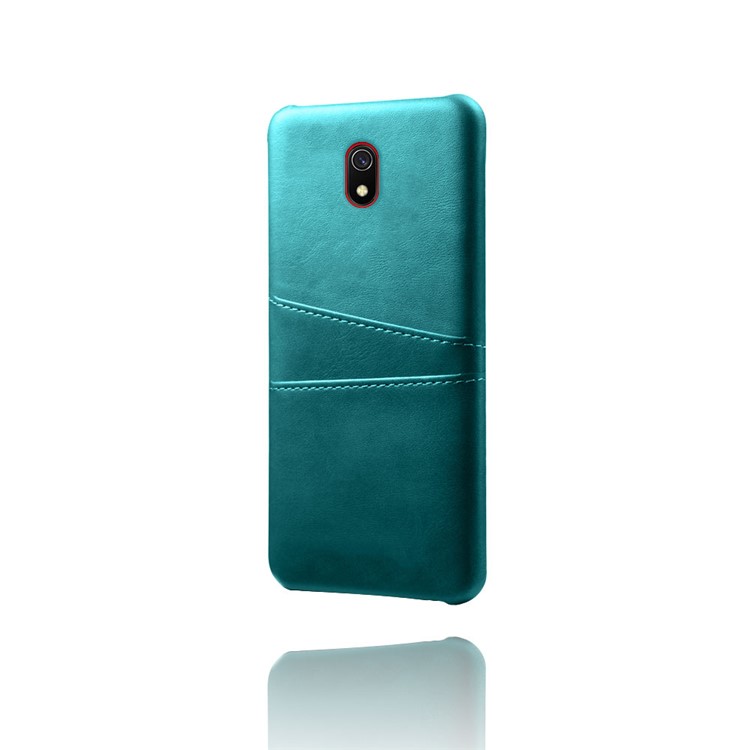 KSQ Double Card Slots PU Leather Coated Hard PC Case for Xiaomi Redmi 8A - Baby Blue-2