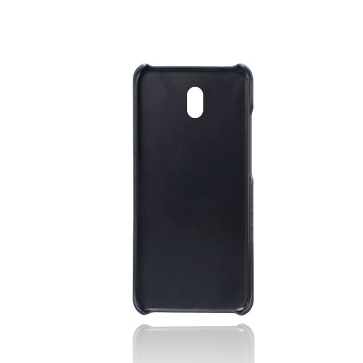 KSQ Double Card Slots PU Leather Coated Hard PC Case for Xiaomi Redmi 8A - Dark Blue-4