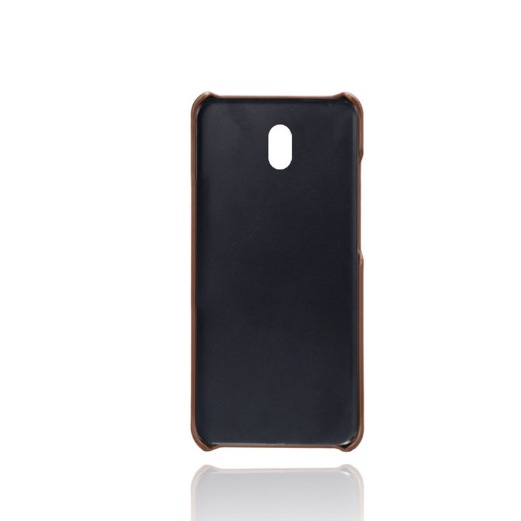 KSQ Double Card Slots PU Leather Coated Hard PC Case for Xiaomi Redmi 8A - Brown-4