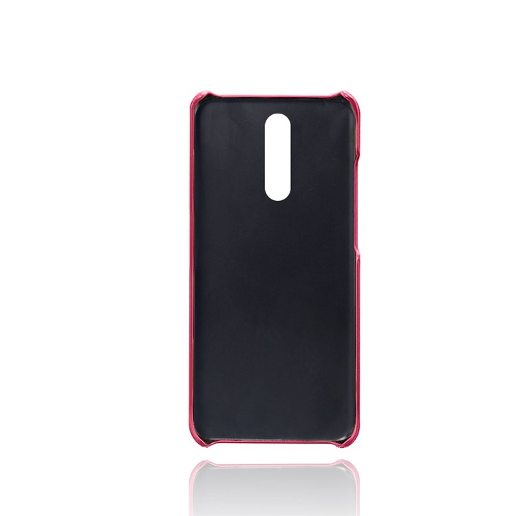 KSQ Double Card Slots PU Leather Coated Hard PC Shell for Xiaomi Redmi 8 - Rose-3