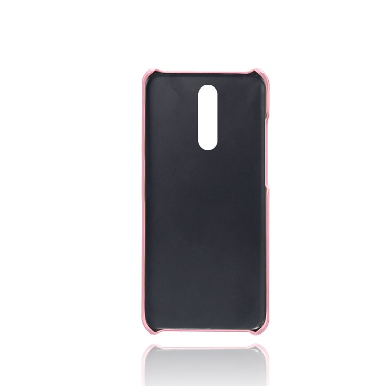 KSQ Double Card Slots PU Leather Coated Hard PC Shell for Xiaomi Redmi 8 - Rose Gold-3