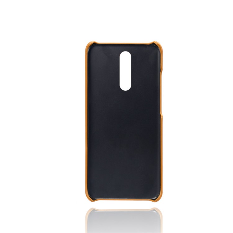 KSQ Double Card Slots PU Leather Coated Hard PC Shell for Xiaomi Redmi 8 - Orange-3