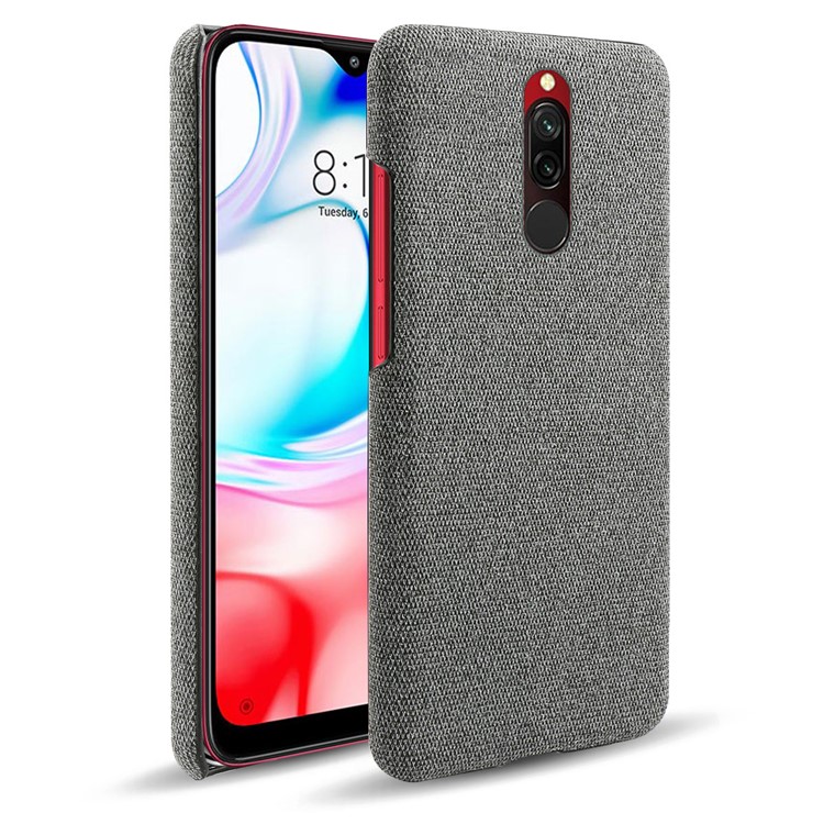 KSQ Cloth + PC Mobile Protective Phone Case Cover for Xiaomi Redmi 8 - Dark Grey-1