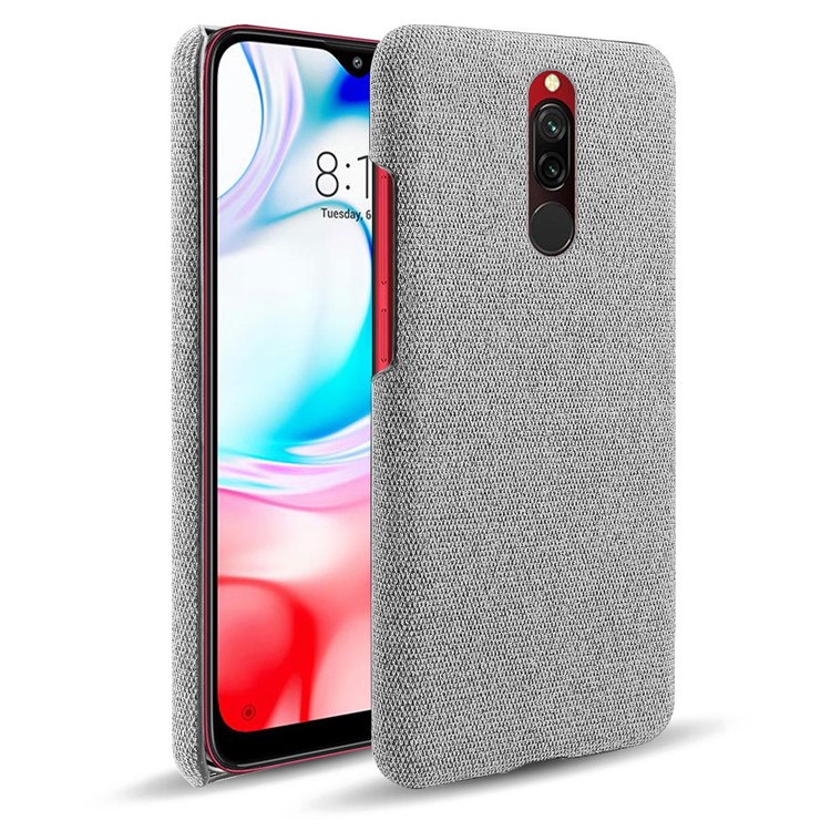 KSQ Cloth + PC Mobile Protective Phone Case Cover for Xiaomi Redmi 8 - Light Grey-1