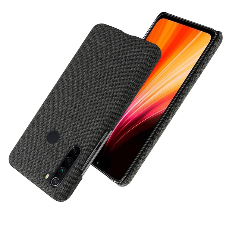 KSQ Cloth Texture PC Protective Phone Case Covering for Xiaomi Redmi Note 8 - Black-2