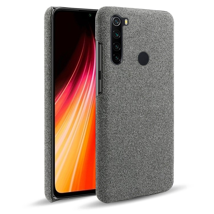 KSQ Cloth Texture PC Protective Phone Case Covering for Xiaomi Redmi Note 8 - Dark Grey-1