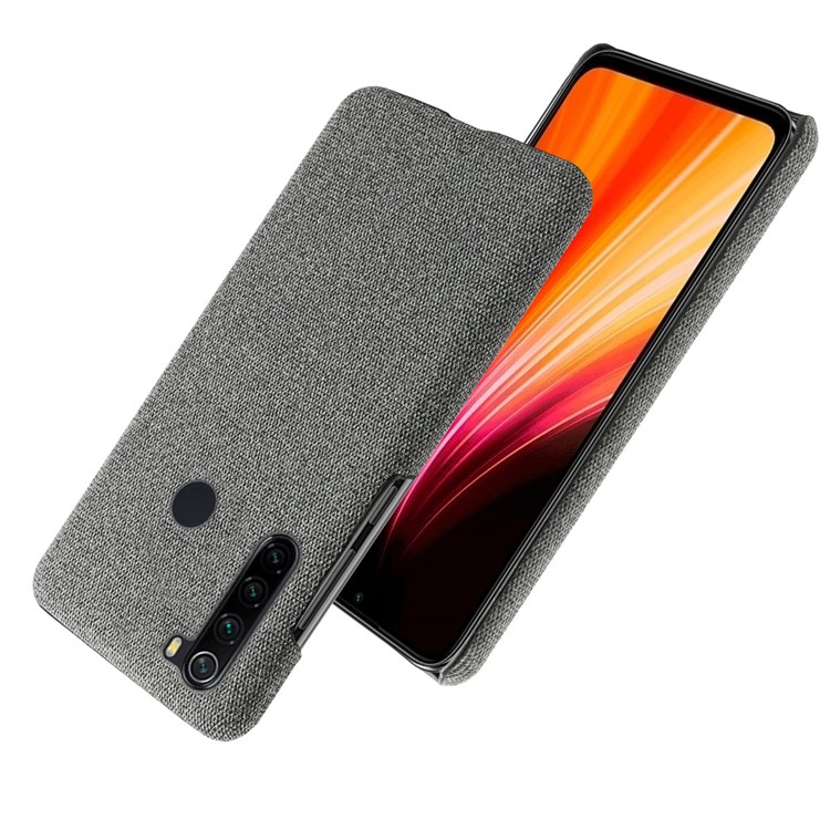 KSQ Cloth Texture PC Protective Phone Case Covering for Xiaomi Redmi Note 8 - Dark Grey-2