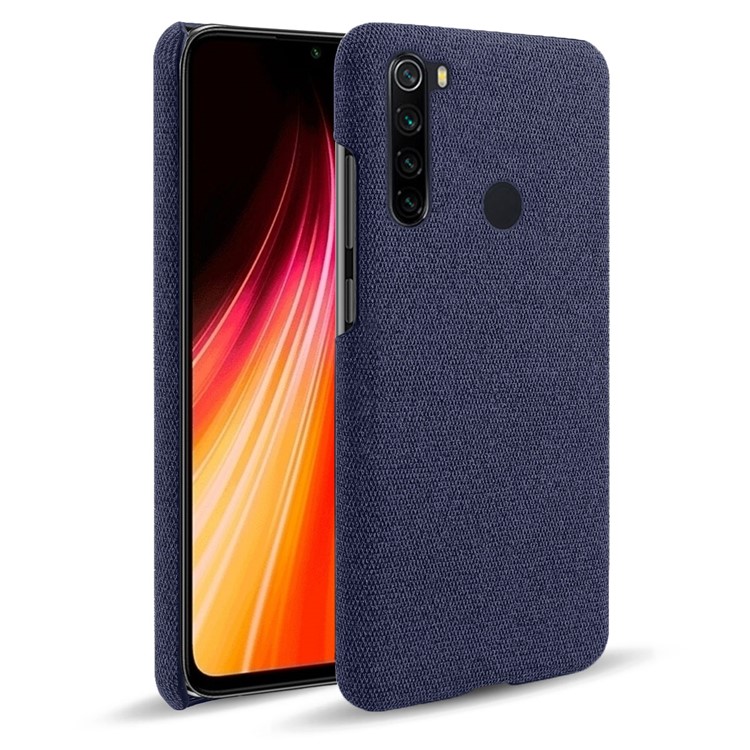 KSQ Cloth Texture PC Protective Phone Case Covering for Xiaomi Redmi Note 8 - Blue-1