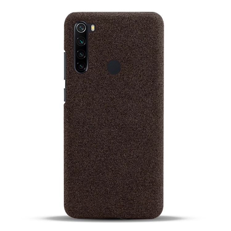 KSQ Cloth Texture PC Protective Phone Case Covering for Xiaomi Redmi Note 8 - Coffee-3