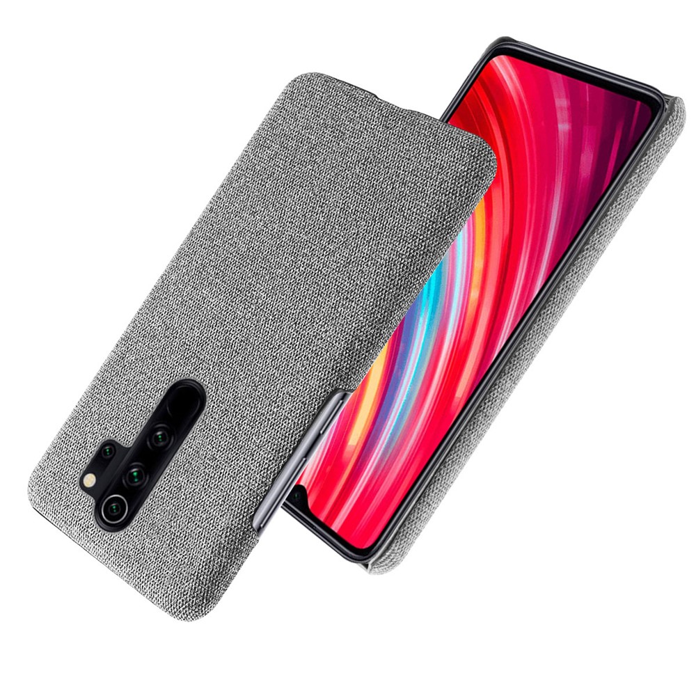 KSQ Tela + PC Mobile Protective Telephip Cover Para Xiaomi Redmi Note 8 Pro - Gris Claro-2