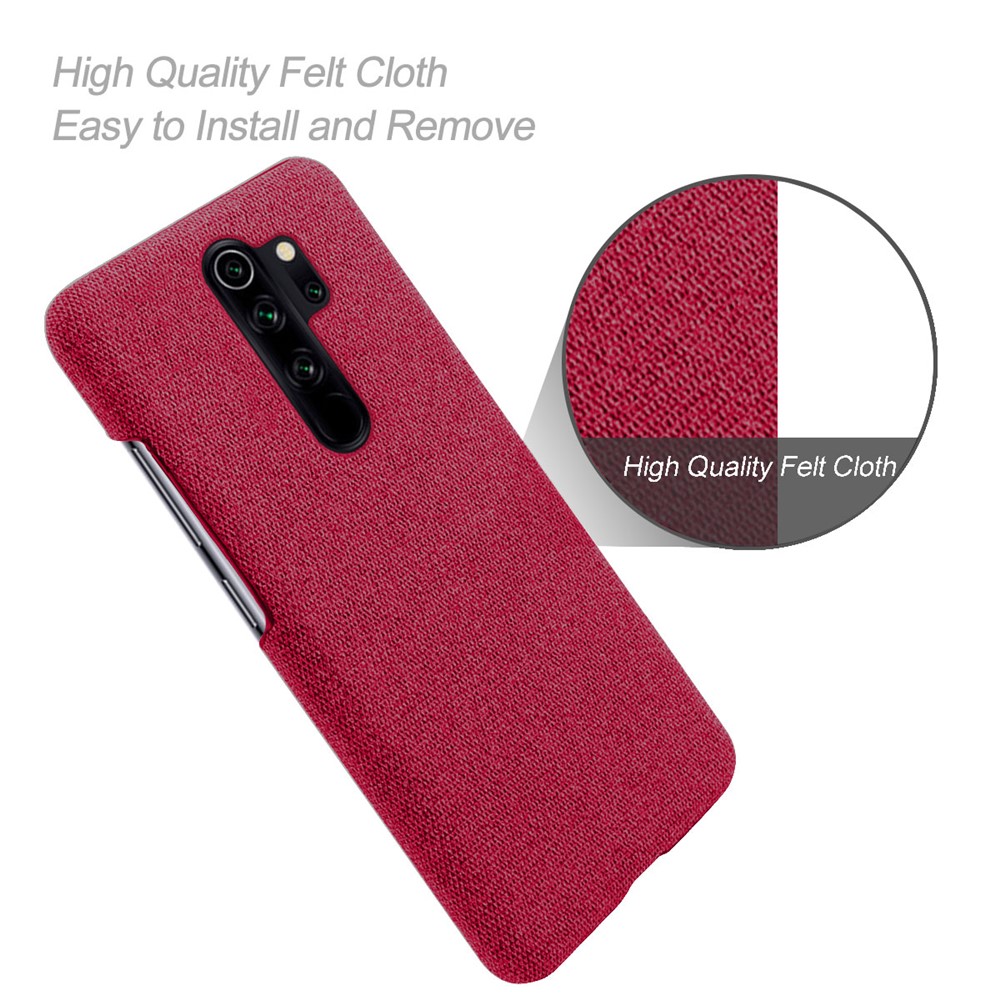 KSQ Cloth + PC Mobile Protective Phone Case Cover for Xiaomi Redmi Note 8 Pro - Red-4