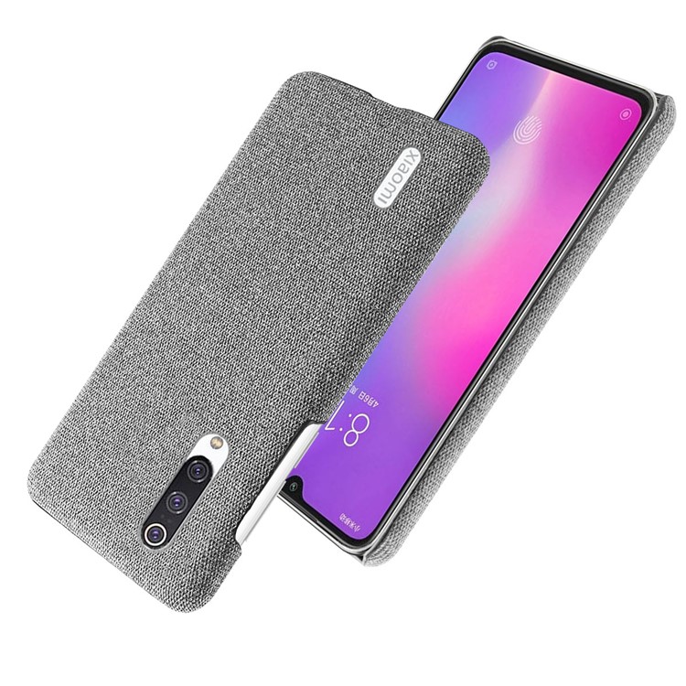 KSQ Ткань + Мобильный Телефон Крышка Защитная Корпус ПК Для Xiaomi Ми Cc9e / Ми A3 - Светло-серый-2