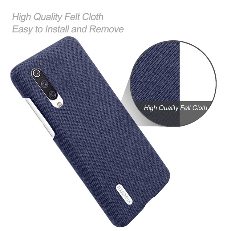 KSQ Cloth + PC Mobile Protective Phone Case Cover for Xiaomi Mi CC9e / Mi A3 - Dark Blue-4
