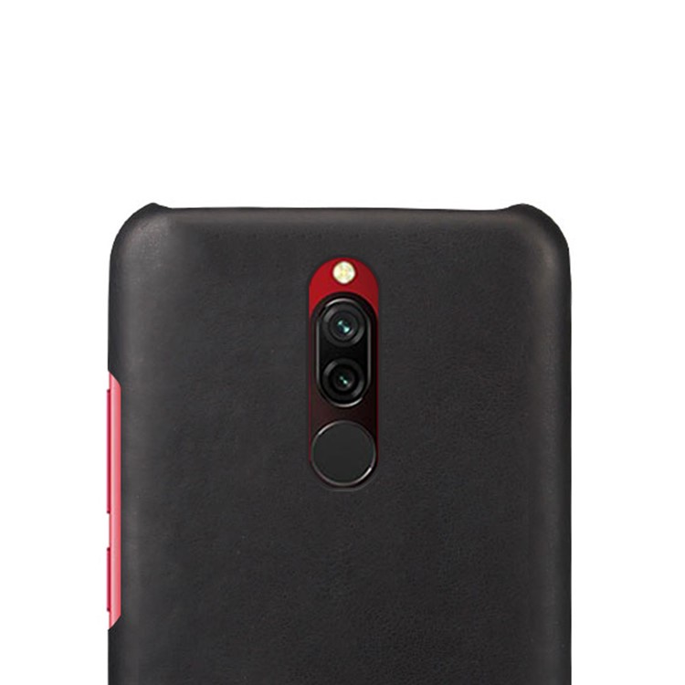 KSQ Crazy Horse PU Leather Coated Hard PC Protection Phone Case for Xiaomi Redmi 8 - Black-3