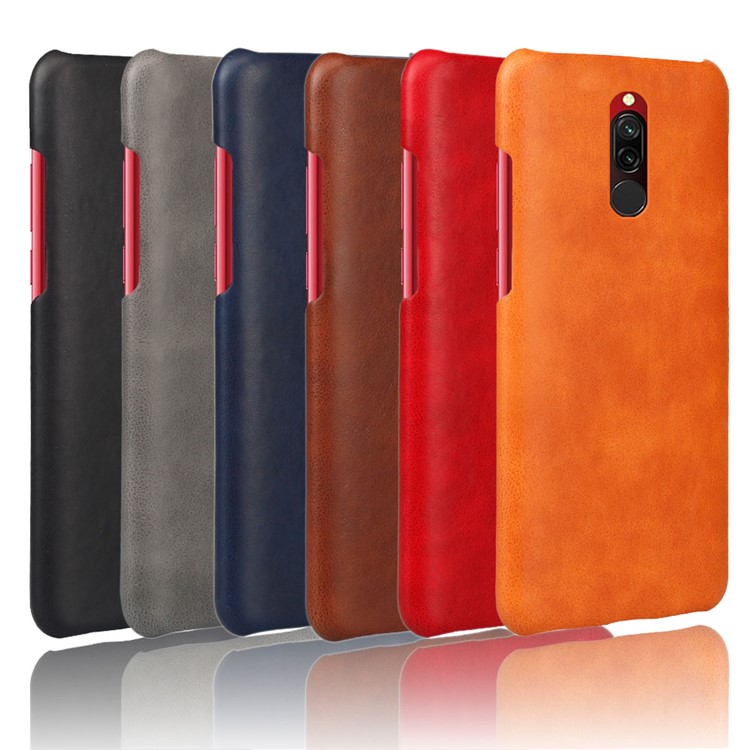 KSQ Crazy Horse PU Leather Coated Hard PC Protection Phone Case for Xiaomi Redmi 8 - Black-5