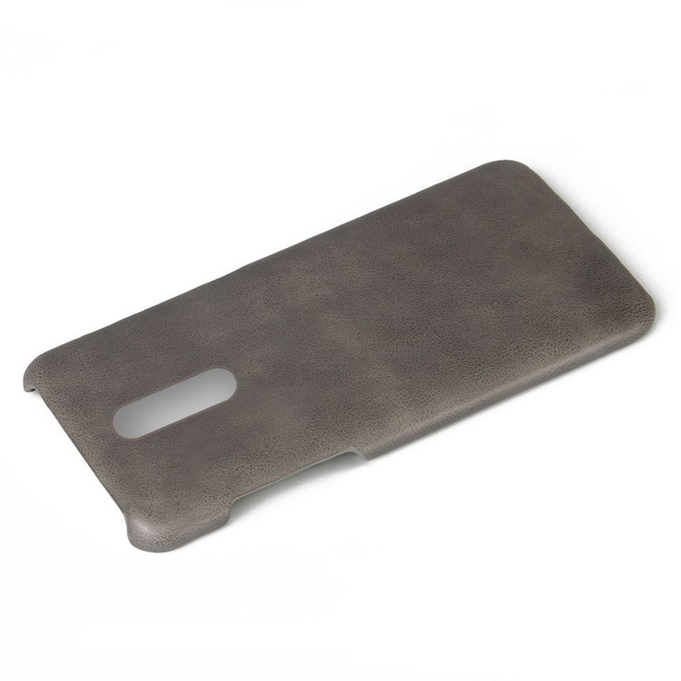 KSQ Crazy Horse PU Leather Coated Hard PC Protection Phone Case for Xiaomi Redmi 8 - Grey-2