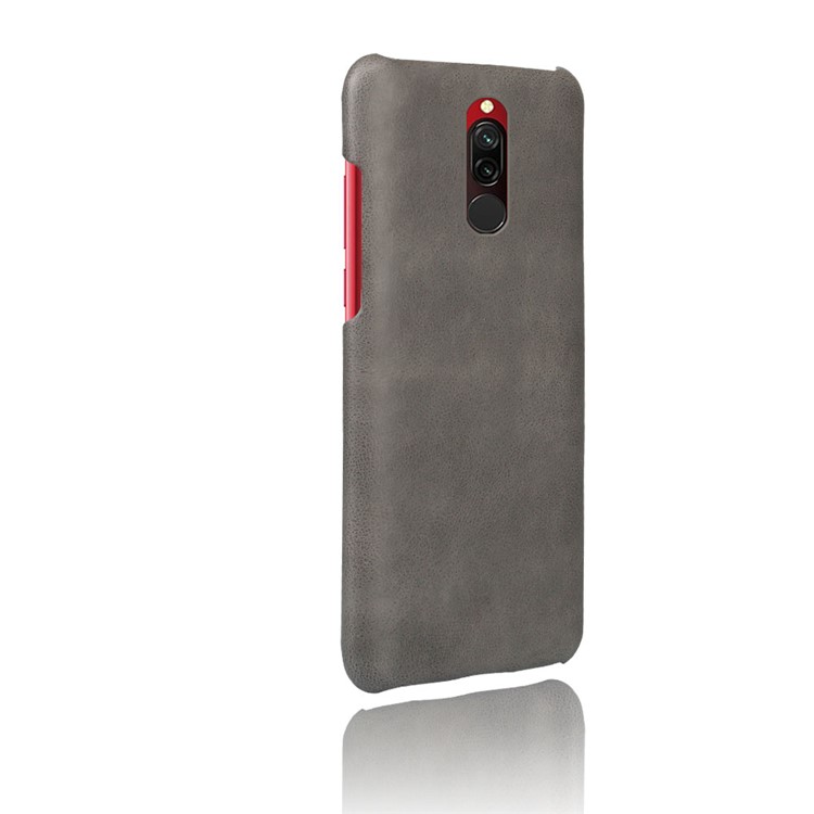 KSQ Crazy Horse PU Leather Coated Hard PC Protection Phone Case for Xiaomi Redmi 8 - Grey-4